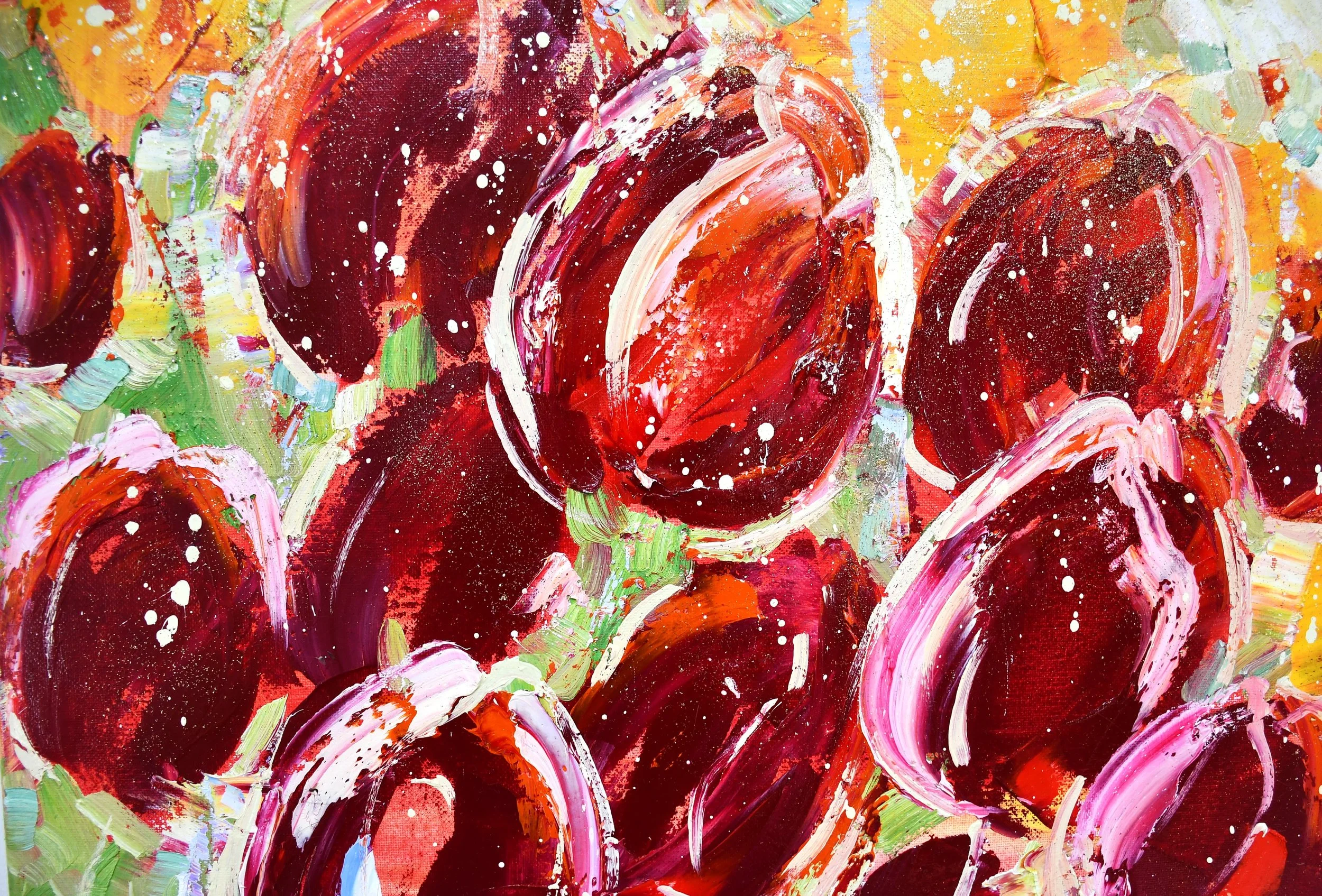 Colorful Wildflower Meadow Painting | Summer Floral Oil Canvas Art